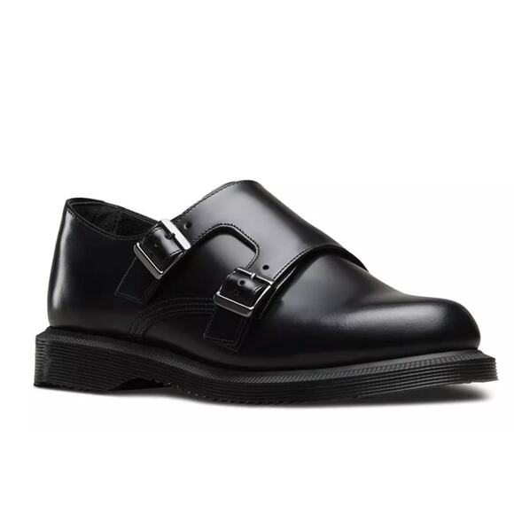 Dr. Martens Polished Smooth Black Pandora Double Monk Strap Shoe Size US 6 EU 37 - Picture 1 of 16